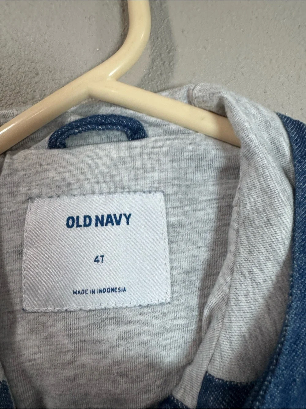 Old Navy Kids Blue Hooded Denim Jacket